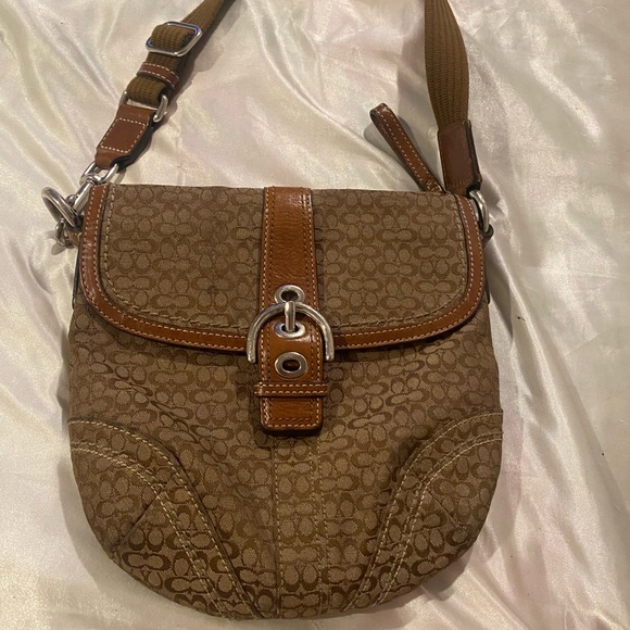 Coach Brown Signature Crossbody Bag - Picture 1 of 10